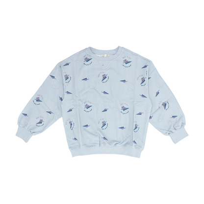Purple Graphic Sweatshirt Pullover