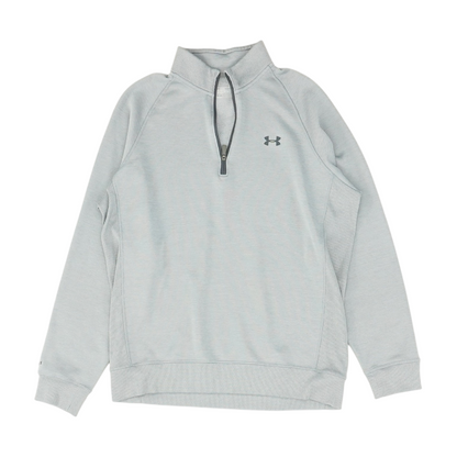 Gray Solid 1/4 Zip Pullover