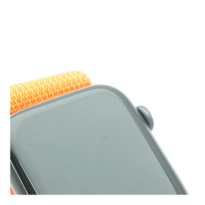 44mm Series SE Space Gray Smartwatch Orange Band M/L