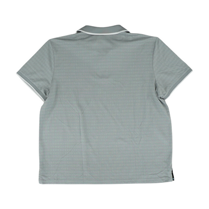 Gray Geometric Short Sleeve Polo