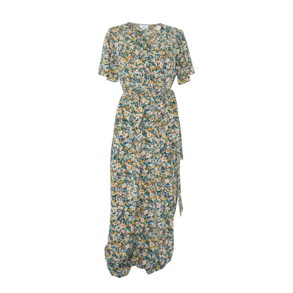 Green Floral Maxi Dress