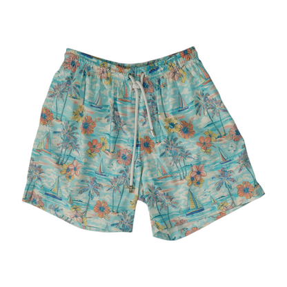 Blue Graphic Swim Bottom