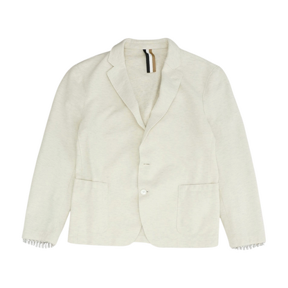 Beige Solid Blazer