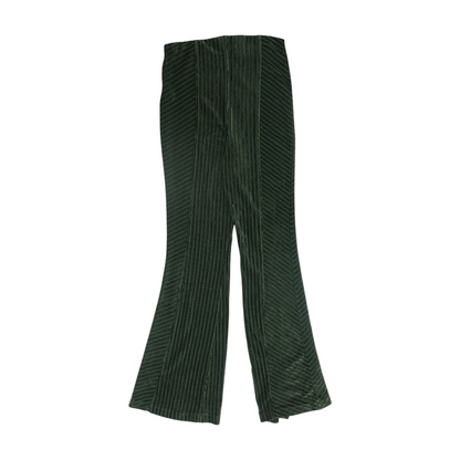 Green Striped Wide Leg Pants