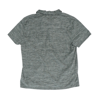 Gray Solid Short Sleeve Polo