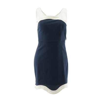 Navy Color Block Mini Dress
