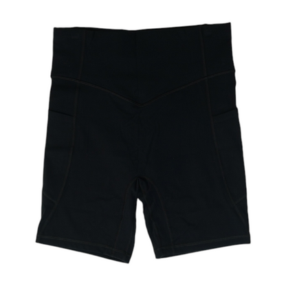 Black Solid Active Shorts