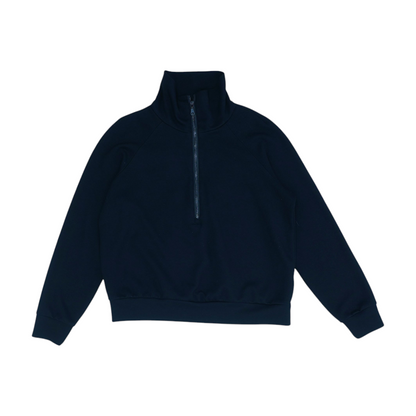 Black Solid 1/4 Zip Pullover
