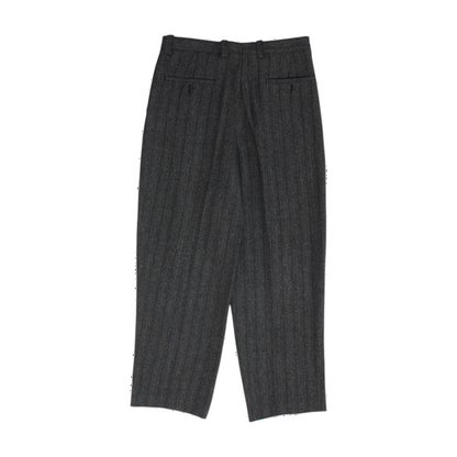 Black Striped Regular Pants