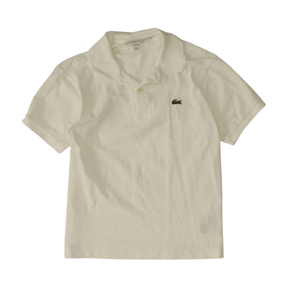 White Solid Short Sleeve Polo