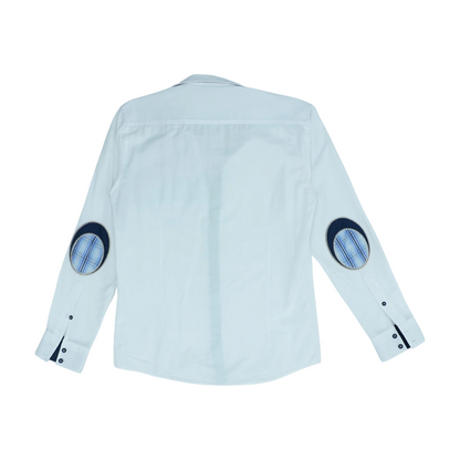 White Solid Long Sleeve Button Down