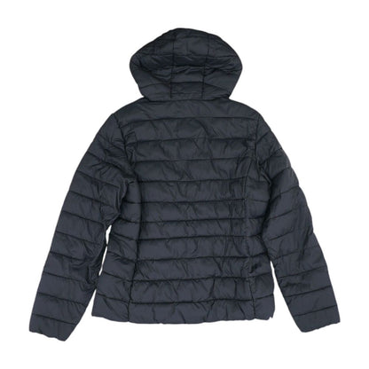 Black Solid Puffer Jacket