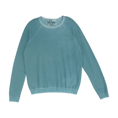 Blue Solid Sweatshirt Pullover