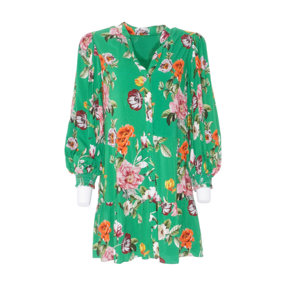 Green Floral Mini Dress