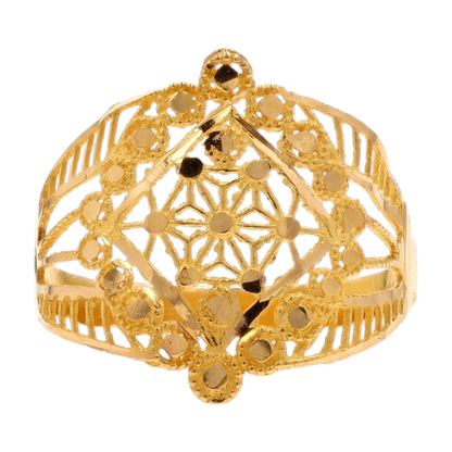 21K Yellow Gold Fashion Ring