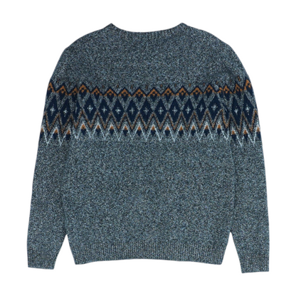 Gray Graphic Pullover Sweater