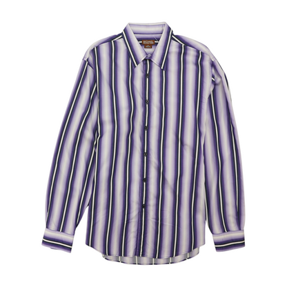 Purple Striped Long Sleeve Button Down