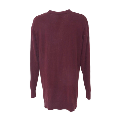 Maroon Cardigan Sweater