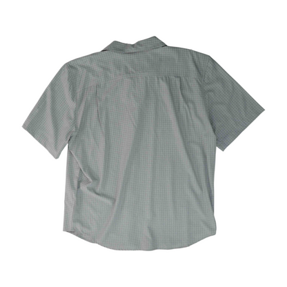 Gray Plaid Short Sleeve Button Down