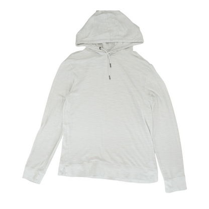 White Solid Hoodie Pullover