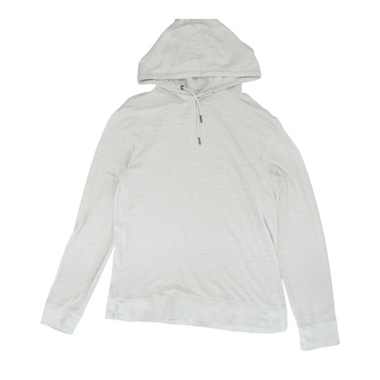 White Solid Hoodie Pullover