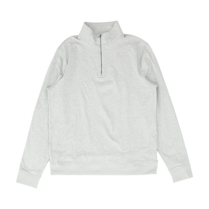 Gray Solid 1/4 Zip Pullover