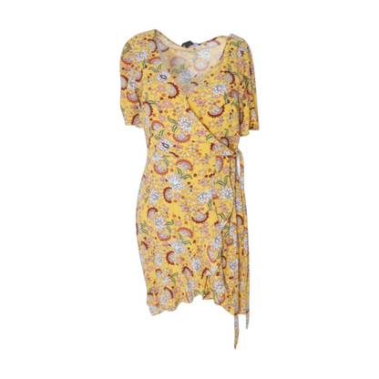 Mustard Floral Mini Dress