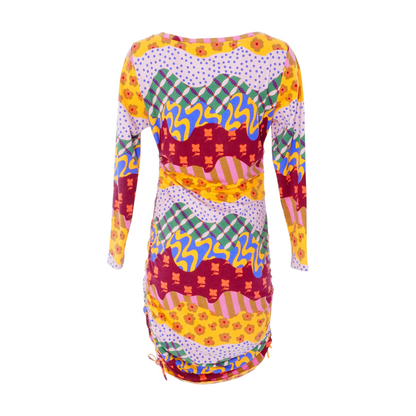 Multi Abstract Midi Dress