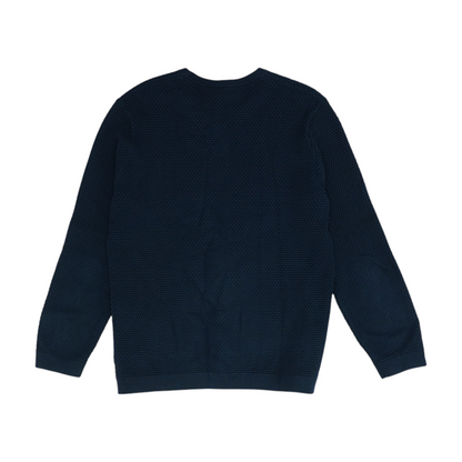 Black Solid Pullover Sweater