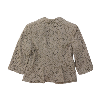 Gray Floral Blazer