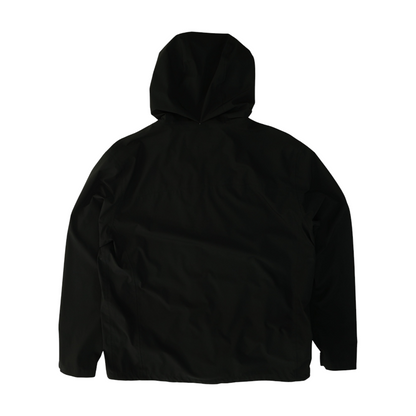 Black Solid Rain Jacket