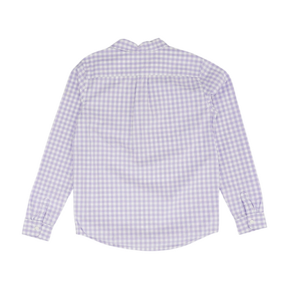 Purple Check Long Sleeve Button Down