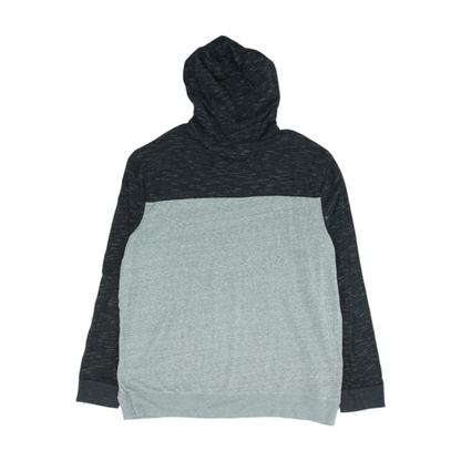 Gray Color Block Hoodie Pullover