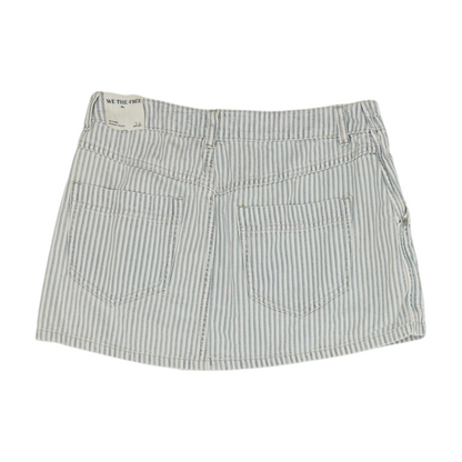 Blue Striped Mini Skirt
