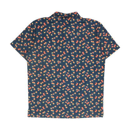 Navy Floral Short Sleeve Polo