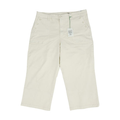 Beige High Rise Wide Leg Jeans