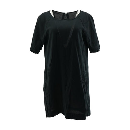 Black Solid Mini Dress