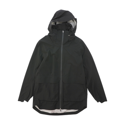 Black Solid Rain Jacket