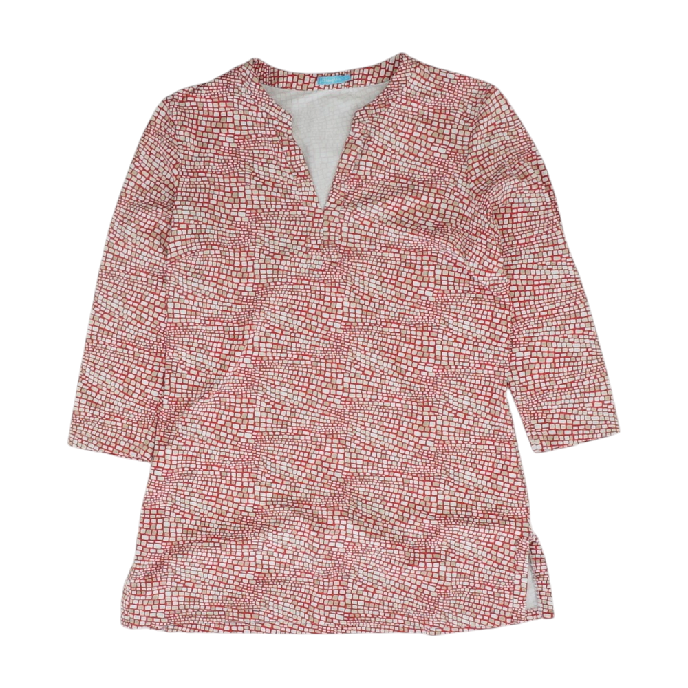 Red Abstract Blouse