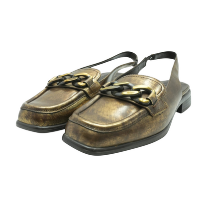 Bronze Slip-On Flats
