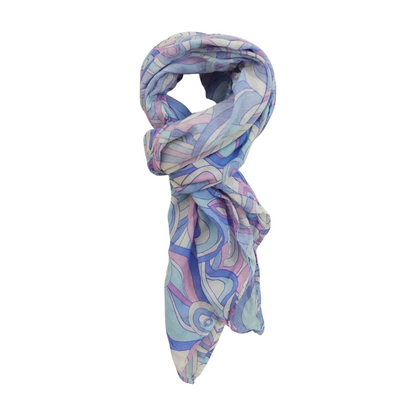 Blue Graphic Scarf