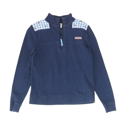 Navy Color Block 1/4 Zip Pullover