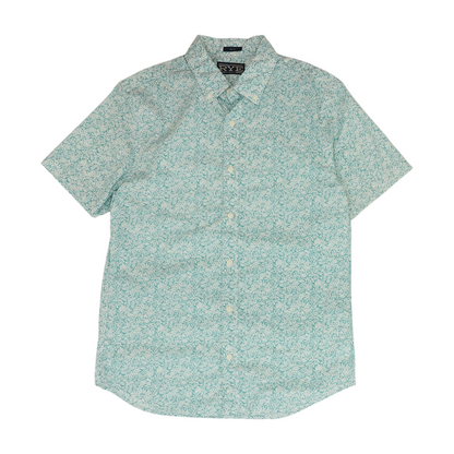 Blue Print Short Sleeve Button Down