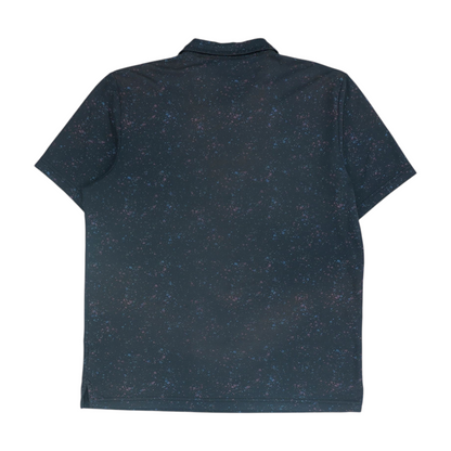 Black Abstract Short Sleeve Polo