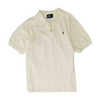 White Solid Short Sleeve Polo