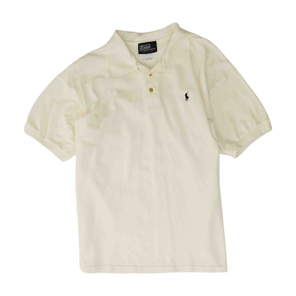 White Solid Short Sleeve Polo