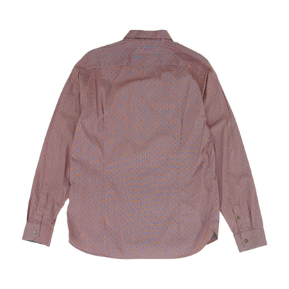 Red Polka Dot Long Sleeve Button Down