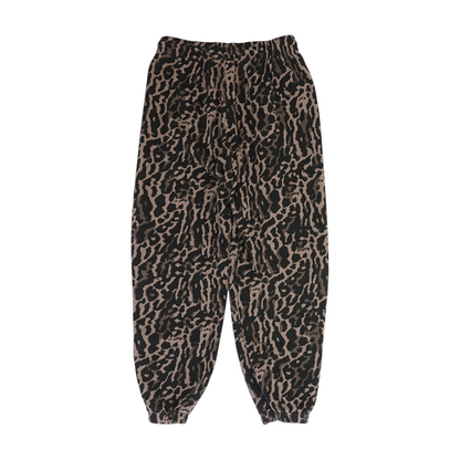 Brown Animal Print Regular Pants