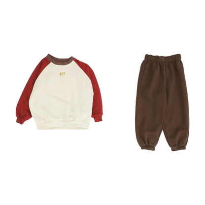 Multi Color Block Long Sleeve Set