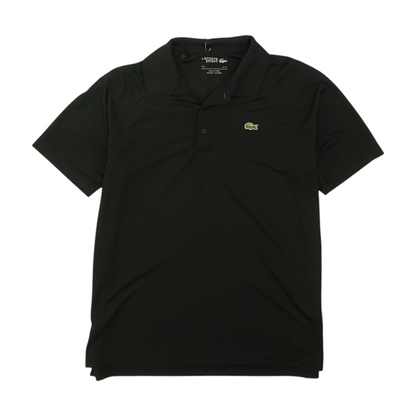 Black Solid Short Sleeve Polo
